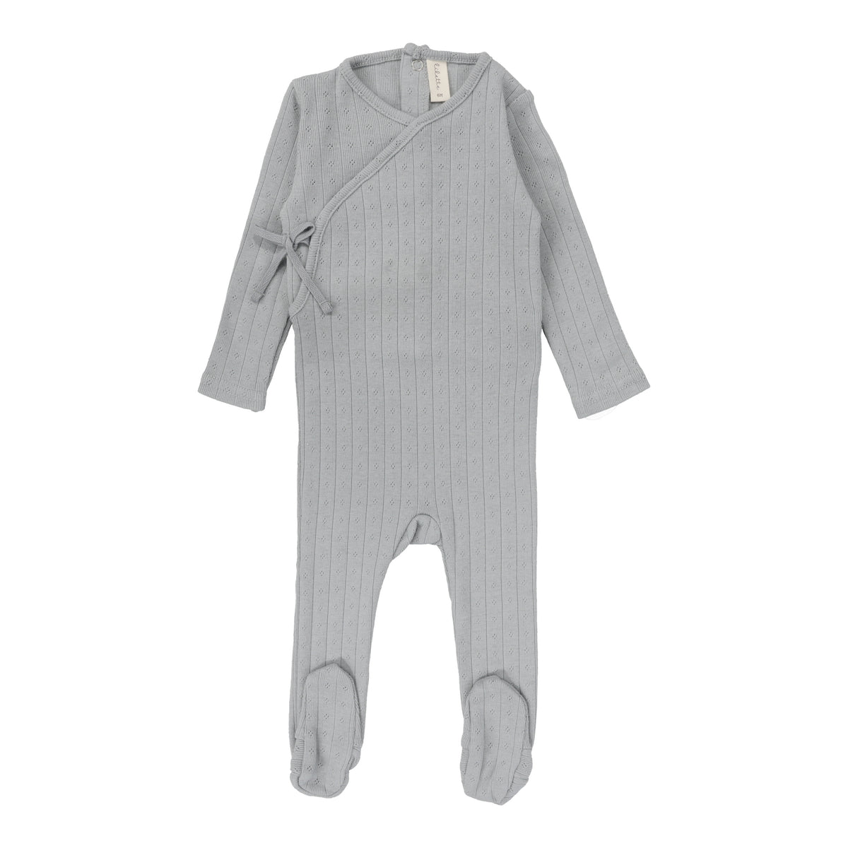 Stripe Pointelle Footie With Bonnet- Cream/Branch main image 0