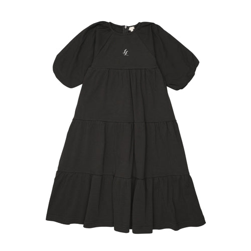 Lil Legs Puff Sleeve Maxi - Black (3/4 Sleeve)