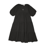 Lil Legs Puff Sleeve Maxi - Black (3/4 Sleeve)