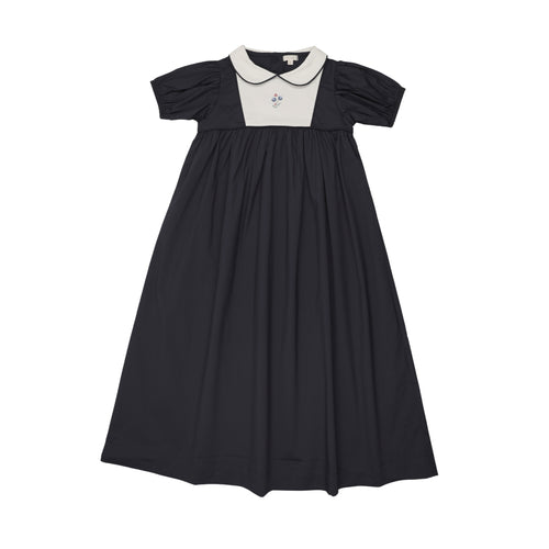 Lil Legs Bib Maxi - Navy (Short Sleeve)