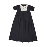 Lil Legs Bib Maxi - Navy (Short Sleeve)