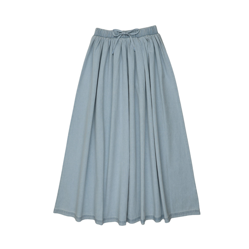 Lil Legs Denim Drawstring Maxi - Light Wash