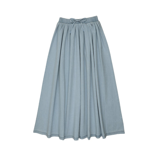 Lil Legs Denim Drawstring Maxi - Light Wash