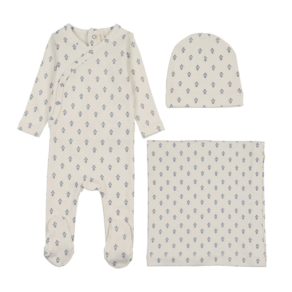 Lilette Marigold Layette Set - Cream/Blue