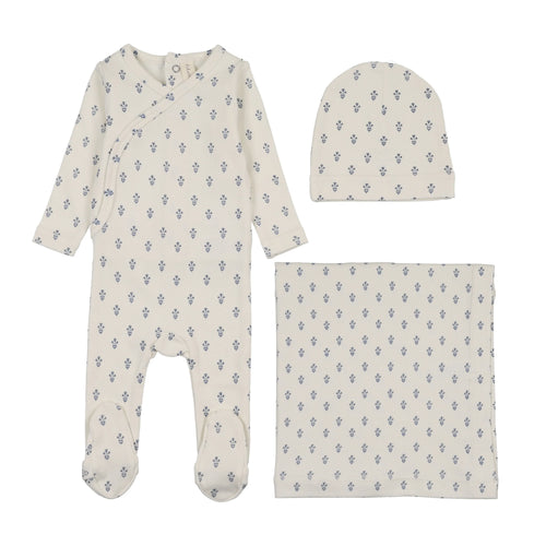 Lilette Marigold Layette Set - Cream/Blue