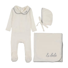 Load image into Gallery viewer, Lilette Le Bebe Pointelle Layette Set - Cream/Blue