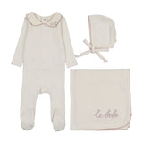 Lilette Le Bebe Pointelle Layette Set - Cream/Pink