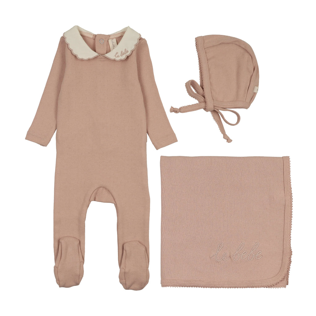 Lilette Le Bebe Pointelle Layette Set - Dusty Pink