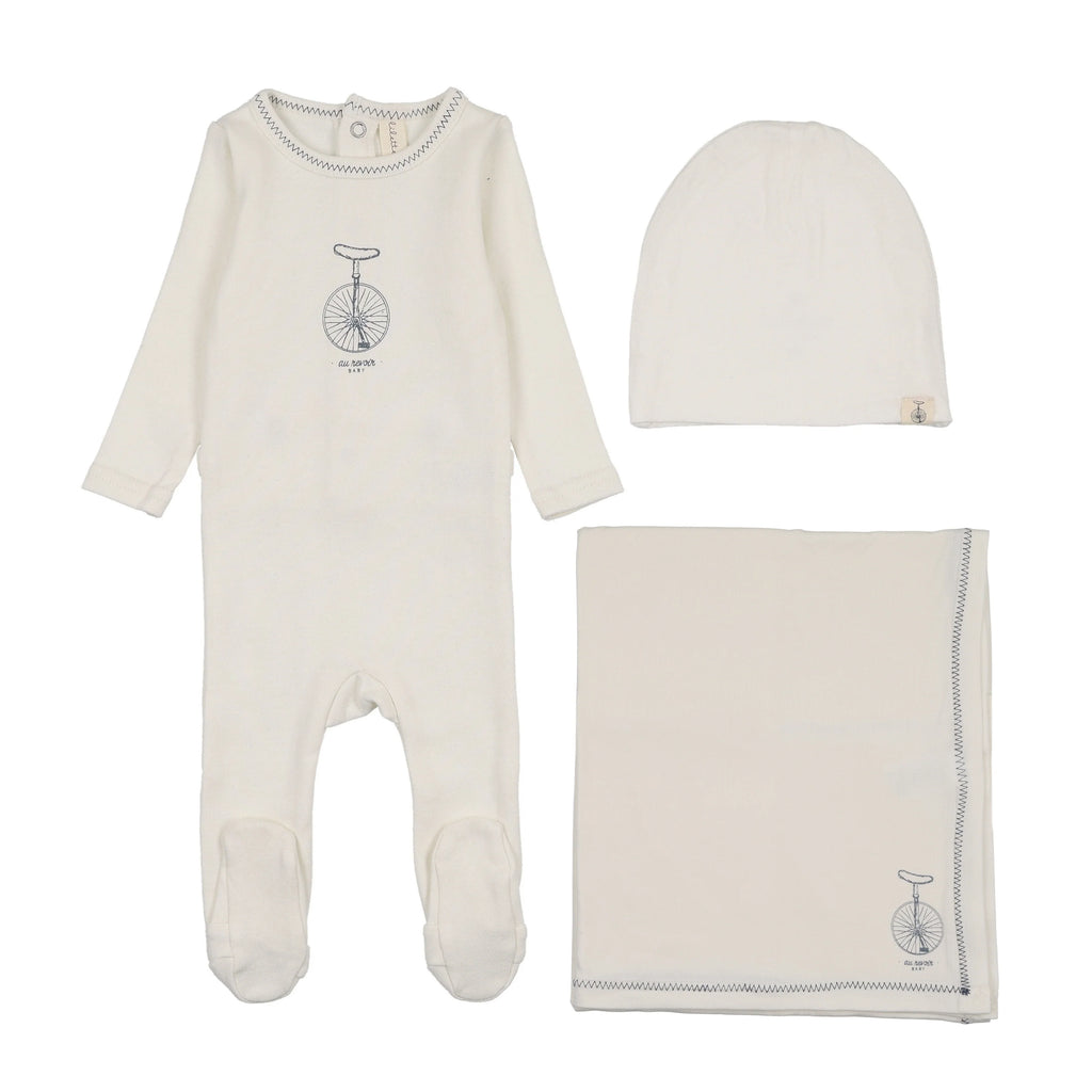 Lilette Bicycle Layette Set - Cream