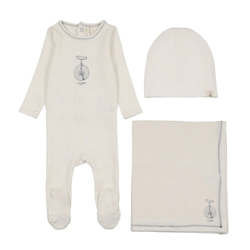 Lilette Bicycle Layette Set - Cream