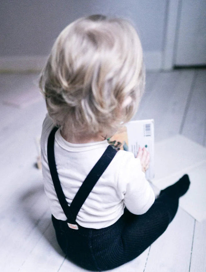 Silly Silas Footed Cotton Tights - Classic Black - Final Sale