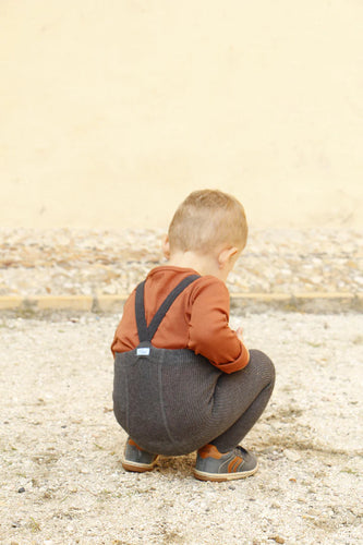 Silly Silas Footed Cotton Tights - Dark Grey Blend - Final Sale