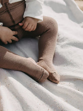 Load image into Gallery viewer, Silly Silas Footed Cotton Tights - Granola - Final Sale