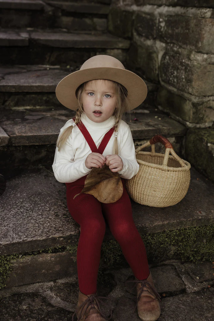 Silly Silas Footed Cotton Tights - Maple Leaf - Final Sale