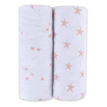 Load image into Gallery viewer, Ely&#39;s &amp; Co Pack N Play / Portable Crib Sheet - Mauve Stars