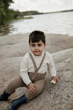 Load image into Gallery viewer, Silly Silas Granny Teddy Footed Cotton Tights - Oyster Grey - Final Sale