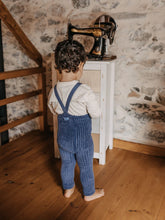 Load image into Gallery viewer, Silly Silas Granny Teddy Footless Cotton Tights - Steel Blue - Final Sale