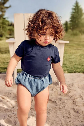 Little Parni Short Sleeve Heart Logo Tshirt K499 - Blue