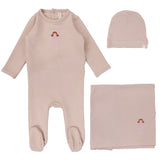 Lilette Handdrawn 3PC Layette Set - Pink