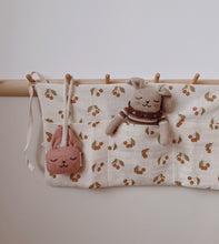 Load image into Gallery viewer, Main Sauvage Bunny Hanging Rattle/Paci Holder - Rose