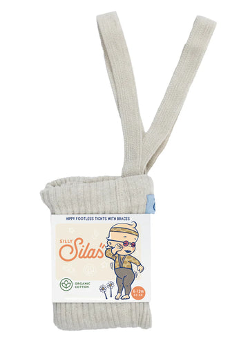 Silly Silas Hippy Footless Cotton Tights - Cream Blend - Final Sale