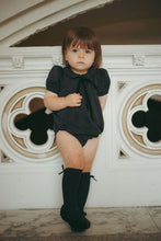 Load image into Gallery viewer, Coco Blanc Romper With A Tie Black