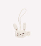 Main Sauvage Bunny Hanging Rattle/Paci Holder - Ecru