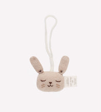 Load image into Gallery viewer, Main Sauvage Bunny Hanging Rattle/Paci Holder - Sand