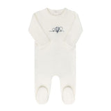 Ely's & Co Velour Hot Air Balloon Collection Footie - Ivory