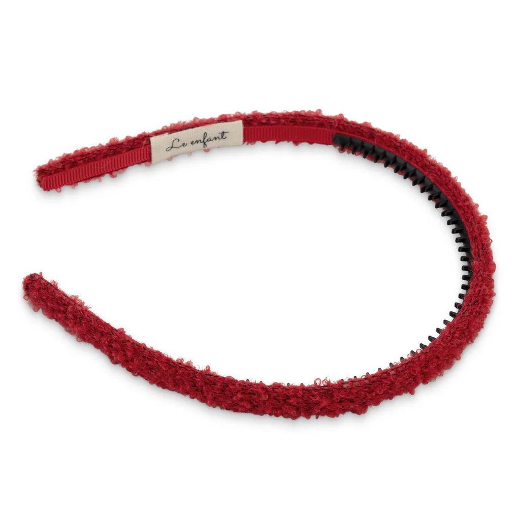 Le Enfant Cashmere Thin Headband - Deep Red