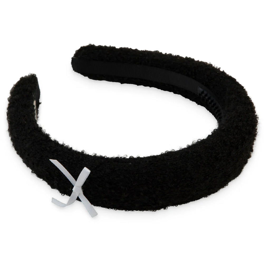 Le Enfant Cashmere Bow Headband - Black