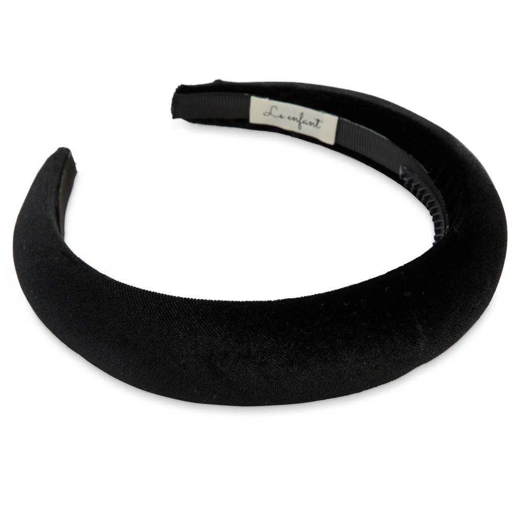 Le Enfant Basic Velvet Headband - Black