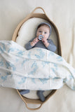 Little Threads Little Blue Bird Muslin Blanket