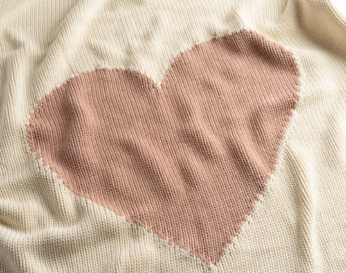 Domani Home Blush Heart Baby Blanket