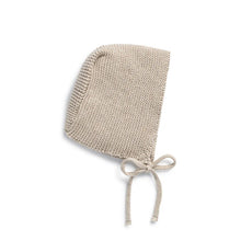 Load image into Gallery viewer, Domani Home Brunello Knit Baby Bonnet Linen Sand