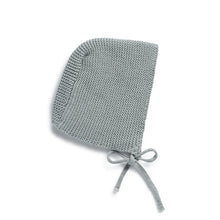 Load image into Gallery viewer, Domani Home Brunello Knit Baby Bonnet Lake Blue