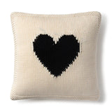 Domani Home Black Heart Knit Cushion