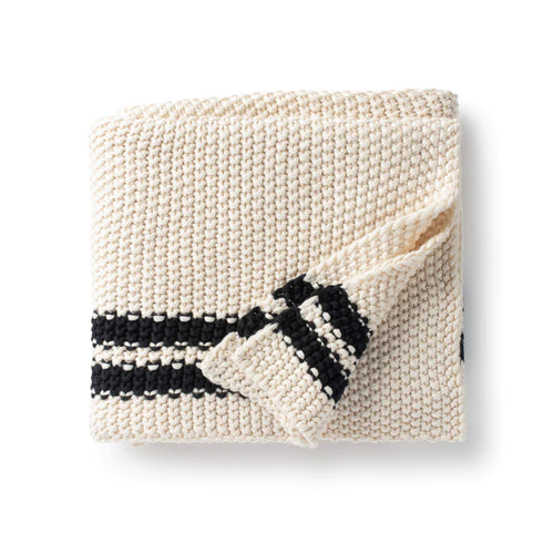 Domani Home Marici Black Striped Baby Blanket