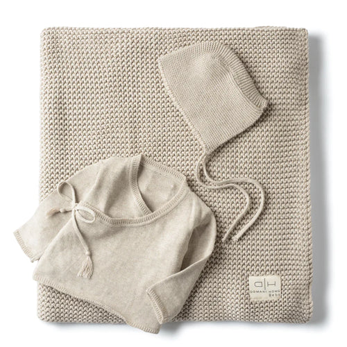 Domani Home Chunky Taupe 3 Piece Baby Set
