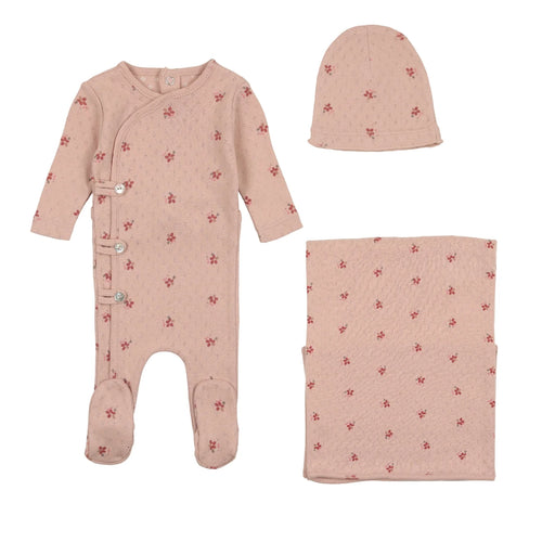 Bee & Dee Printed Pointelle Set-Dark Base Girl