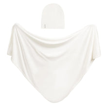 Load image into Gallery viewer, Ely&#39;s &amp; Co Modal Swaddle &amp; Beanie Set in Gift Box - Ivory