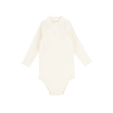 Lil Legs Ribbed Mock Neck Onesie - Ivory