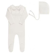 Load image into Gallery viewer, Ely's &amp; Co Embroidered Collar Collection Three Piece Overall Set - Ivory Girls