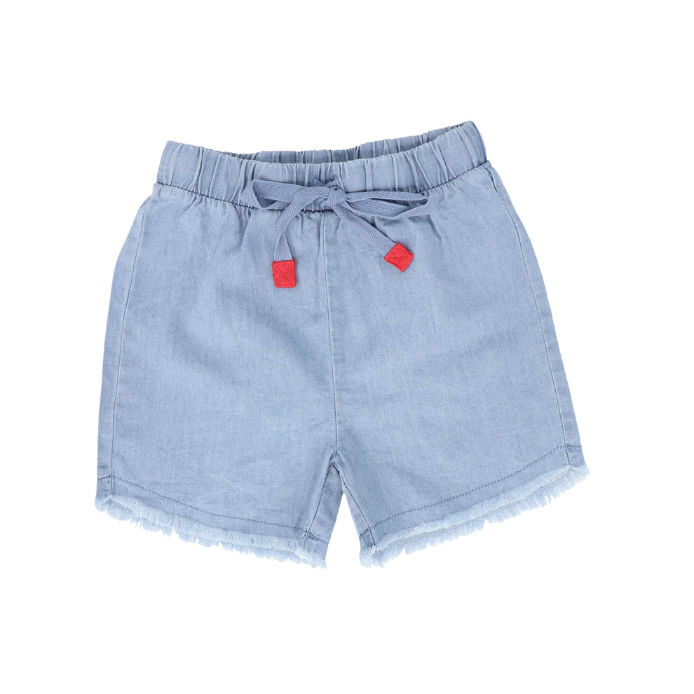 Little Parni K233 Denim Boys Shorts -  Light Blue
