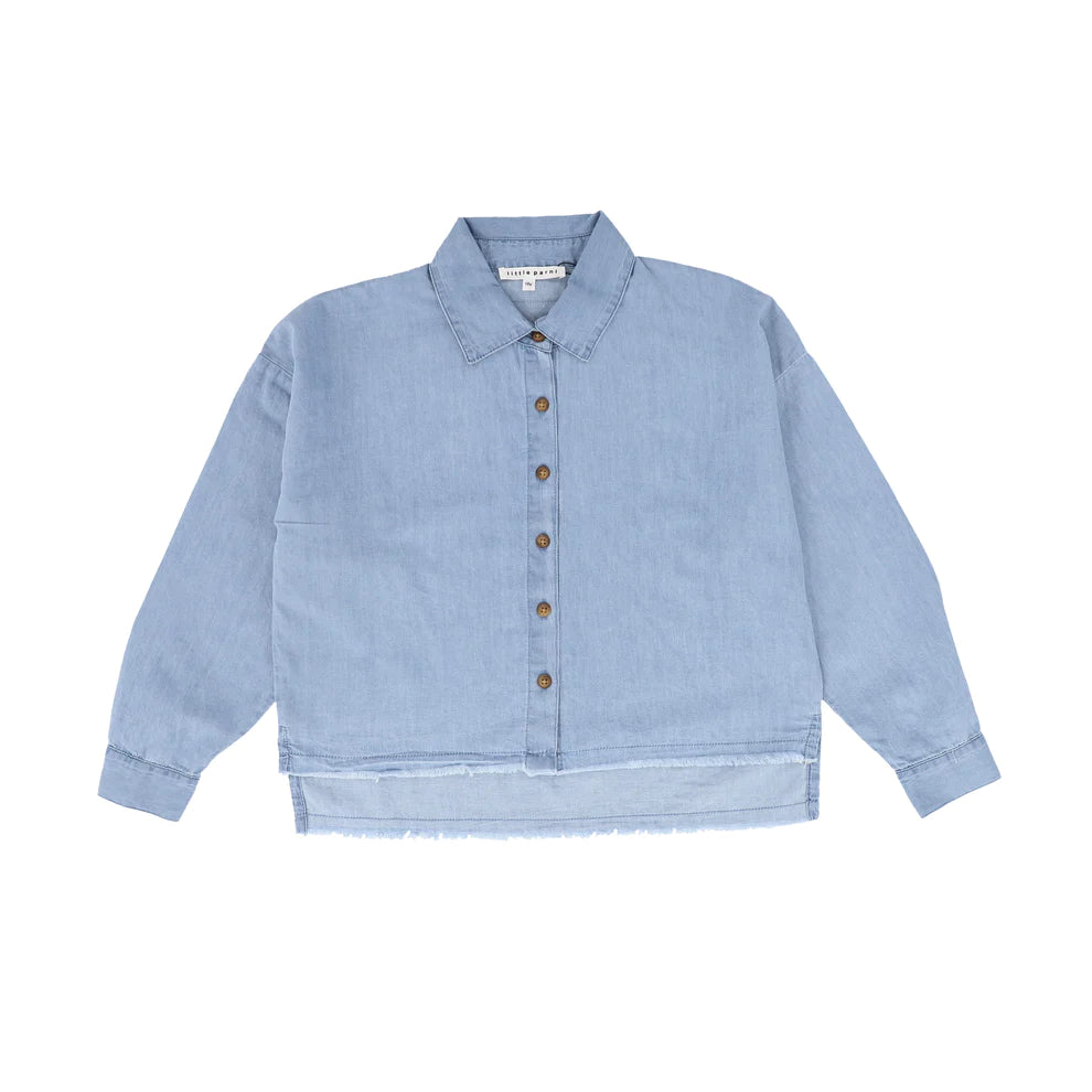 Little Parni K426 Denim Teen Shirt - Light Blue