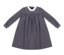 Load image into Gallery viewer, Little Parni Collar Taffeta Dress K453 - Plum