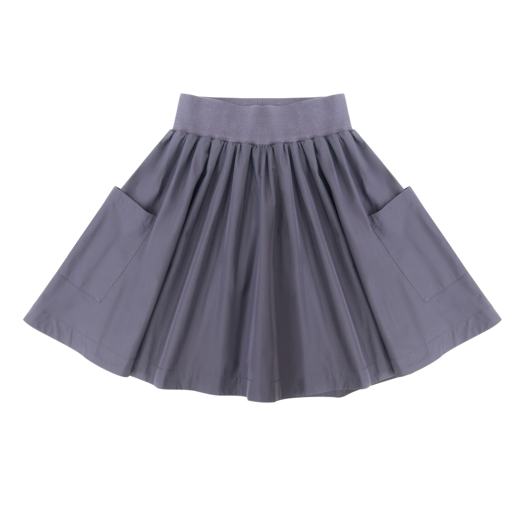 Little Parni Girls Taffeta Skirt K455 - Plum