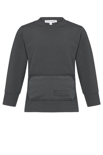 Little Parni Boys Pocket Sweatshirt (K587) - Grey
