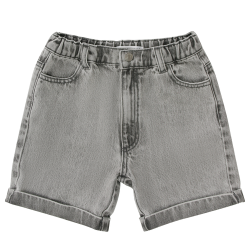 Little Parni Denim Shorts (K609) - Grey Denim