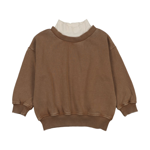 Farren & Me Oversized Turtleneck Sweatshirt - Ochre